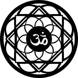 Mandala čakry třetího oka - Antracit
