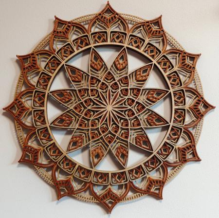 Oboustranná mandala - zářivé ráno